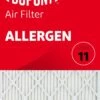 23.5x23.5x1 (23.1 X 23.1) DuPontâ„¢ Allergen Air Filter (MERV 11) 1 23.5x23.5x1 (23.1 X 23.1) DuPontâ„¢ Allergen Air Filter (MERV 11) -Home Equipment Shop allergen front lg 2