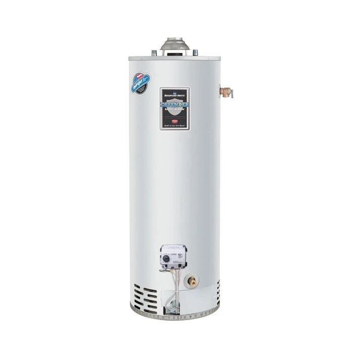 BRADFORD WHITE 50 GALLON 40MBH RESIDENTIAL GAS (NATURAL) ATMOSPHERIC VENT WATER HEATER 60-1/2"H X 22"W RG250T6N 3 BRADFORD WHITE 50 GALLON 40MBH RESIDENTIAL GAS (NATURAL) ATMOSPHERIC VENT WATER HEATER 60-1/2"H X 22"W RG250T6N