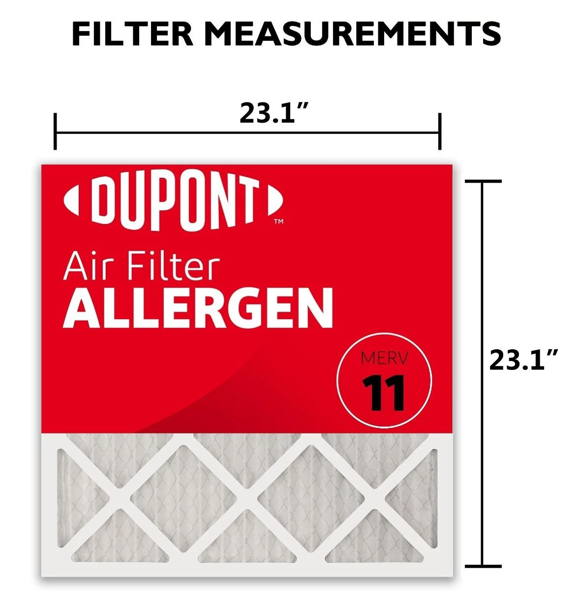 23.5x23.5x1 (23.1 X 23.1) DuPont™ Allergen Air Filter (MERV 11) 5 23.5x23.5x1 (23.1 X 23.1) DuPont™ Allergen Air Filter (MERV 11) - Image 3
