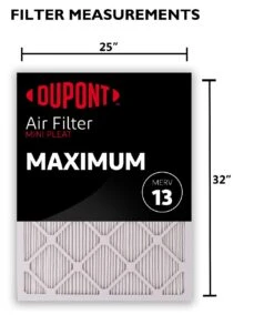 25x32x1 (Actual Size) DuPont™ Maximum Air Filter (MERV 13) -Home Equipment Shop dm25x32a
