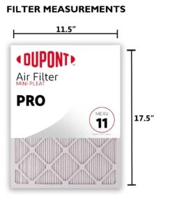 12x18x1 (11.5 X 17.5) DuPont™ Pro Air Filter (MERV 11) -Home Equipment Shop dp12x18