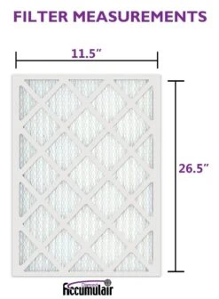 12x27x1 (11.5x26.5) Accumulair Diamond Filter MERV 13 -Home Equipment Shop fd 12x27