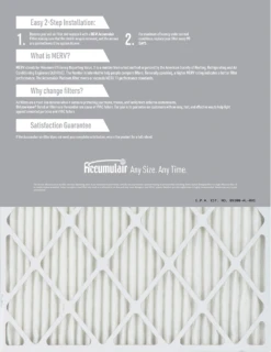 16.5x21x0.5 (Actual Size) Accumulair Platinum Filter MERV 11 -Home Equipment Shop platinum back 5 3