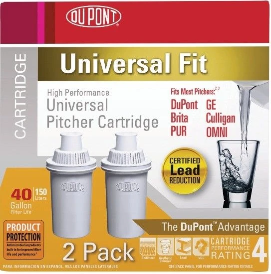 PTC102X DUPONT® High Protection Universal Water Pitcher Cartridge (2 Pack) 3 PTC102X DUPONT® High Protection Universal Water Pitcher Cartridge (2 Pack)