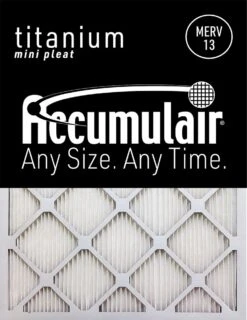 17.25x35.25x1 (Actual Size) Accumulair Titanium High Efficiency Allergen Reduction Filter